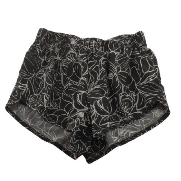 Cotton On Body Pants - Cotton On Body Running Shorts Size XS Black White Floral Pattern Bike Pants